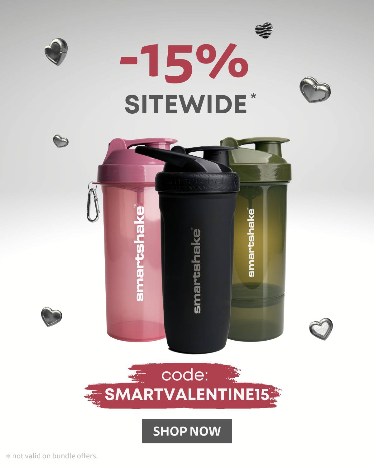 Smartshake Revive Shaker Cups for Protein Shakes With Storage for